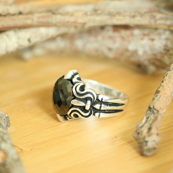 Sterling Silver Men's Rings CZ 9.5 - Picture 4 of 8